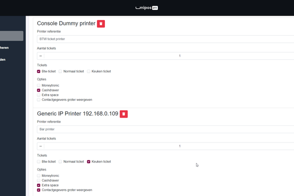 Geavanceerde printmodule voor Unipos PRO