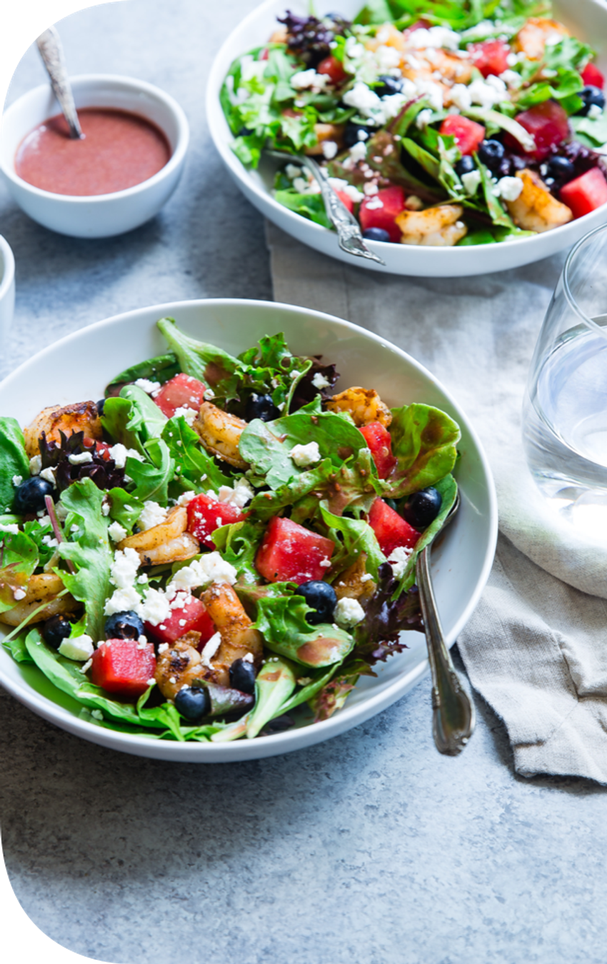 Foodfoto met een kleurrijke salade