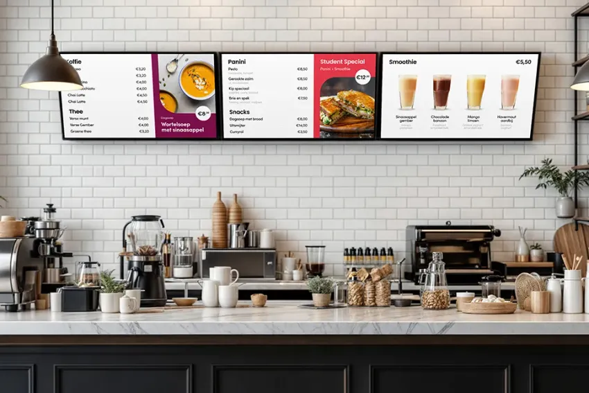 Uni Signage, digitale prijslijsten