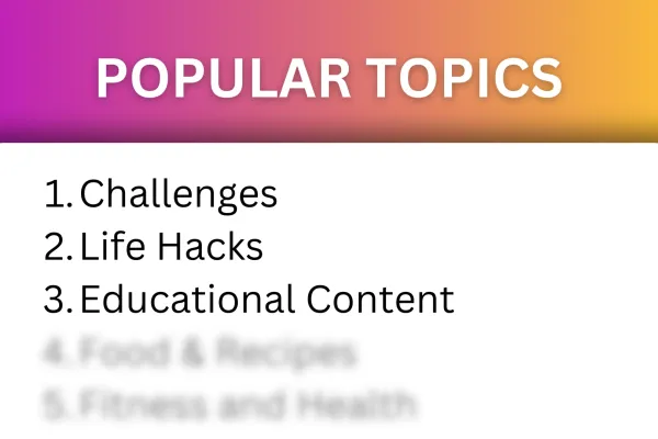 Popular Content Topics on TikTok